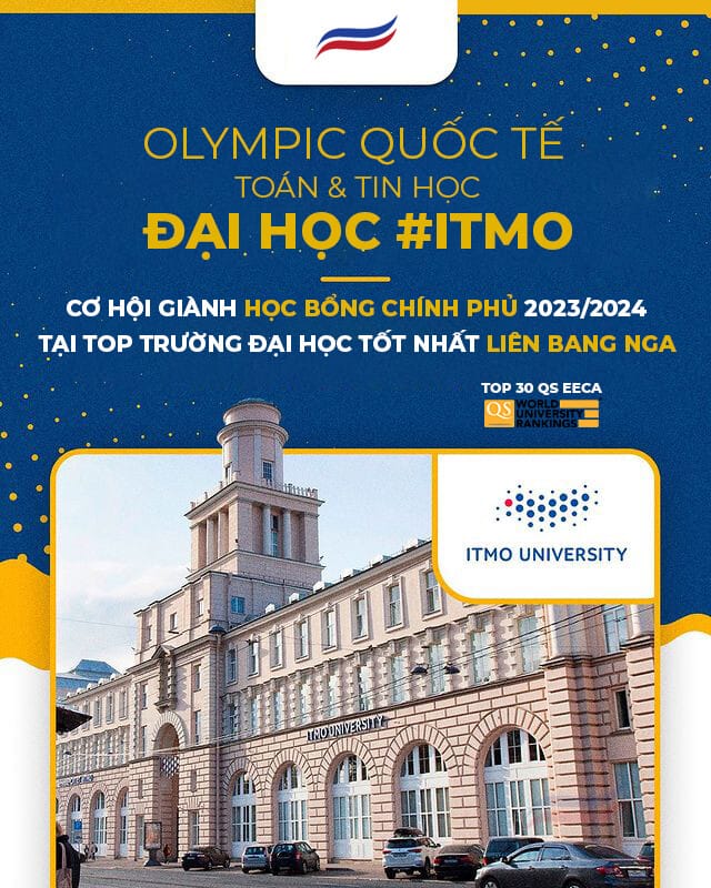 Thông báo tổ chức Olympic Toán Tin ITMO dành cho học sinh lớp 12