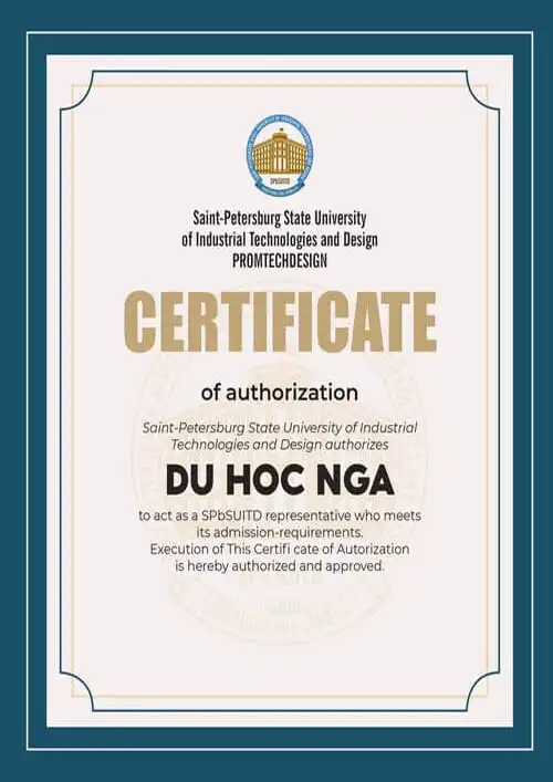 Giay Chung Nhan Dai Dien Tuyen Sinh Chinh Thuc Tai Viet Nam Sutd