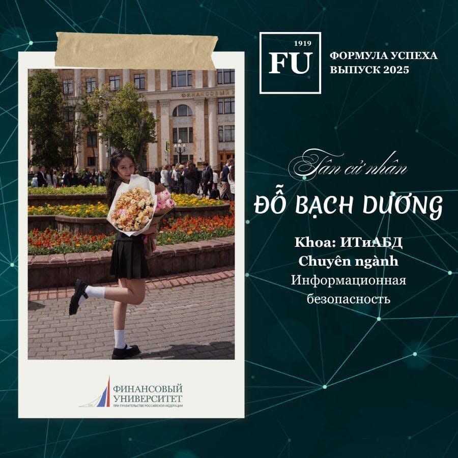 Tập thể sinh viên Việt Nam tốt nghiệp chuyên ngành Kinh tế – Kinh doanh FA Moscow năm 2025