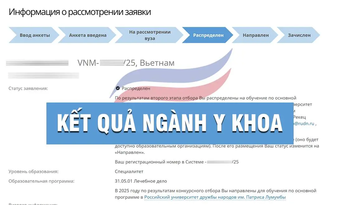 Chúc mừng kết quả học bổng toàn phần Nga 2025 – Tương lai rộng mở cùng du học Nga