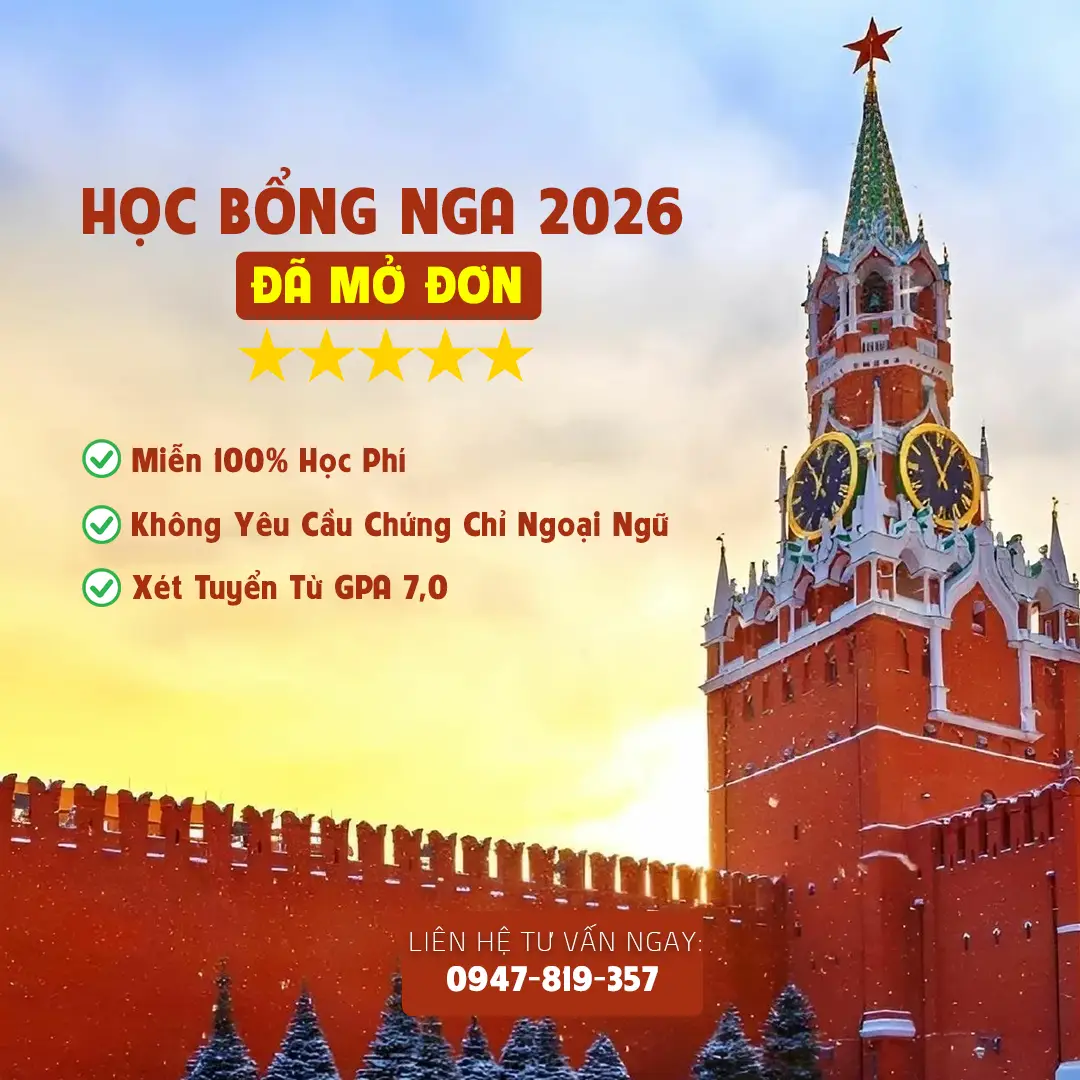 học bổng du học Nga 2026