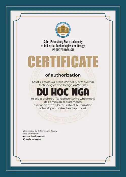 đại Diện Tuyển Sinh Đại Học Công Nghệ Công Nghiệp Và Thiết Kế Saint Petersburg Tại Việt Nam