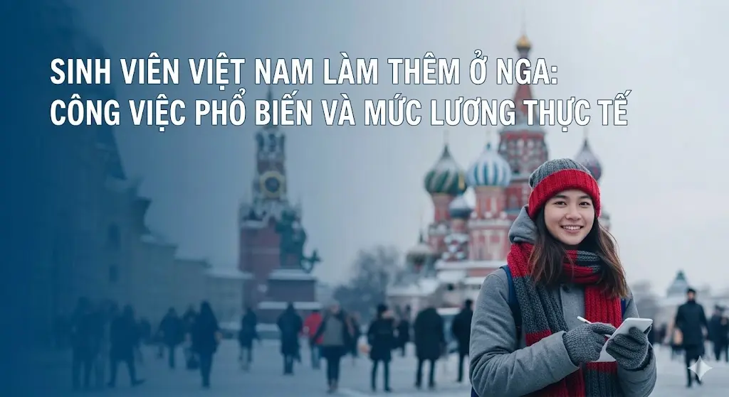 Sinh viên Việt Nam làm thêm ở Nga: Công việc phổ biến và mức lương thực tế - Du học Nga