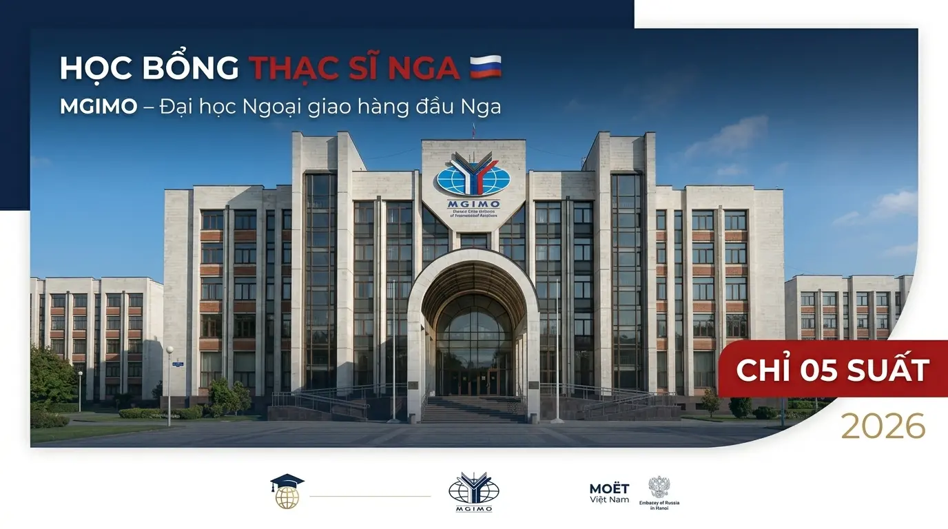 Học bổng thạc sĩ Nga MGIMO 2026 - Du học Nga