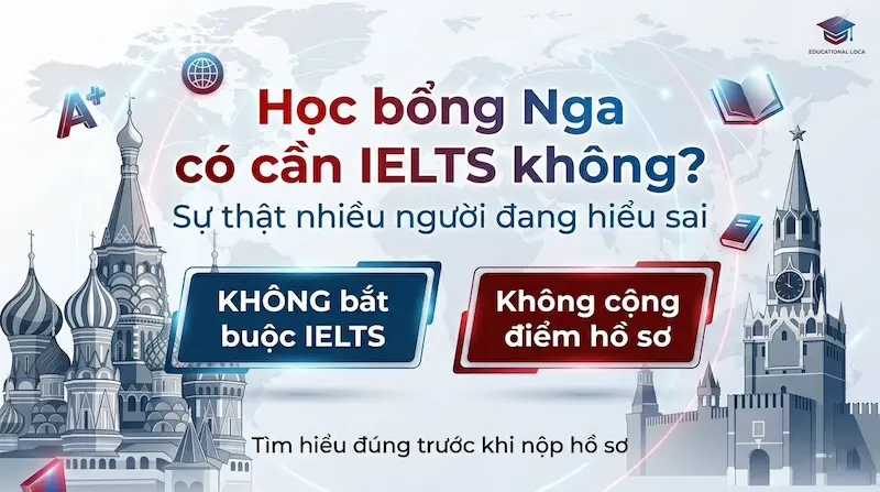 Học bổng Nga có cần IELTS không? Câu trả lời thực tế từ hồ sơ tuyển chọn - Du học Nga