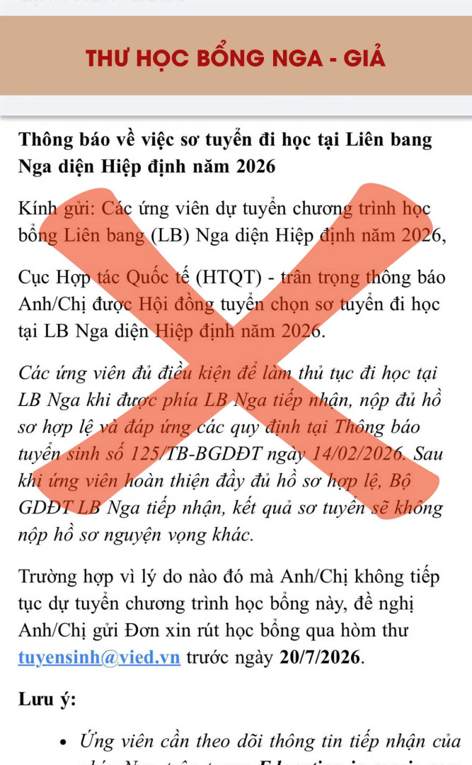 Cảnh báo lừa đảo du học Nga khi xin học bổng