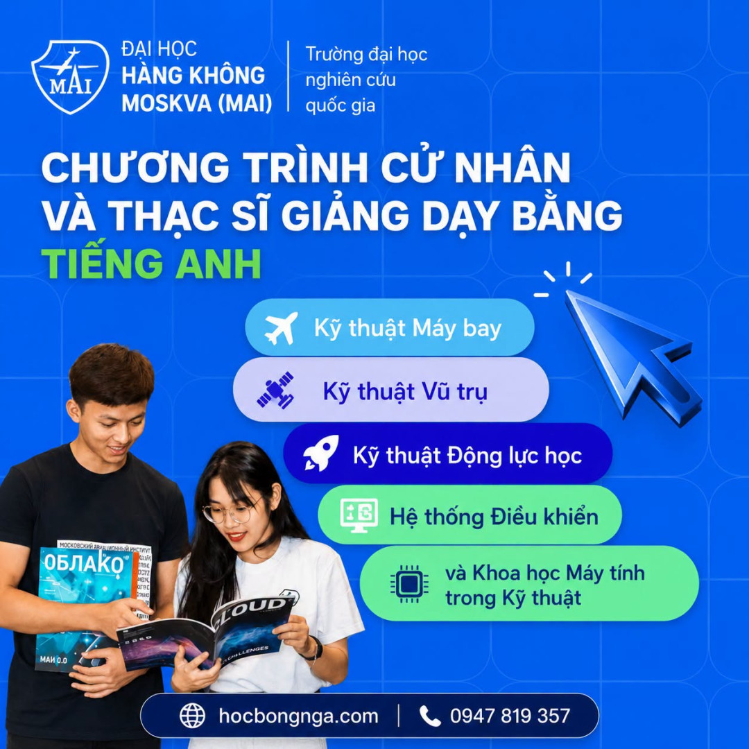 Du Học Nga Bằng Tiếng Anh Tại Đại Học Hàng Không Moscow (mai)